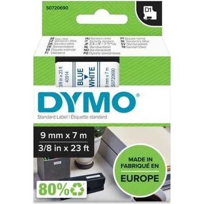 DYMO páska D1 9mm x 7m, modrá na bielej S0720690