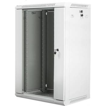Lanberg Комуникационен шкаф Lanberg WF01-6418-10S, 19", 18U, 600 x 450 x 907, сив (WF01-6418-10S)