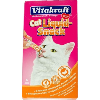 Vitakraft Cat Liquid snack kachna 6 x 15 g – Zbozi.Blesk.cz