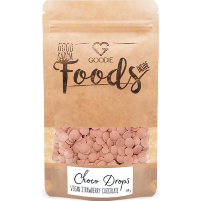 Goodie Choco Drops pink čokoláda vegan 150 g