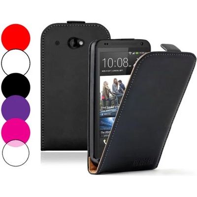 HTC Desire 601 Flip2 Кожен Калъф + Скрийн Протектор