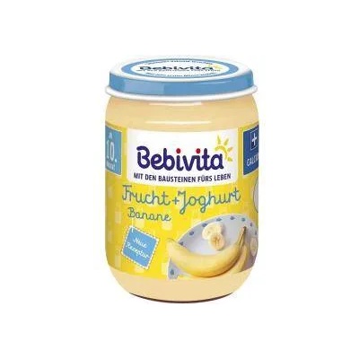 Bebivita Био плодов десерт Bebivita, дует от йогурт с банани, 190гр, 4018852029465