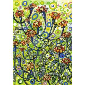 Grafika Art Puzzle - Puzzle Sally Rich: Mexican Sunflowers - 1 000 piese