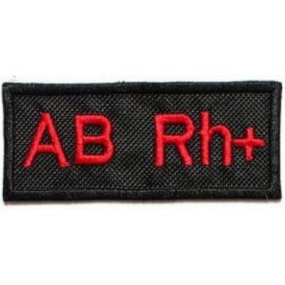 TXR Moto nášivka s krevní skupinou AB Rh+