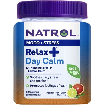 Natrol Relaxia Day Calm, плодов пунш, 60 желирани таблетки, Natrol (7262)