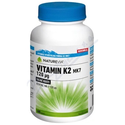 NatureVia Vitamin K2 MK7 120mcg 60 kapsúl