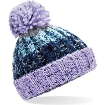 Beechfield pletená dětská čepice čtyřbarevné pruhy