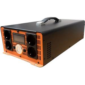 Houli Power Inverter инвертор на напрежение от 12V на 230V, 3000W/6000W, чиста синусоида, 4 контакта (HPGC0030U 12V/50Hz/230V/EU)