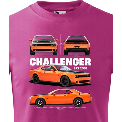 Dětské tričko Dodge Challenger SRT 2018 Purpurová Velikost Canvas Bezvatriko.cz 2320
