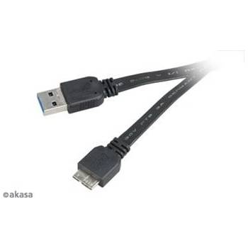Akasa AK-CBUB13-15BK vysokorýchlostný USB 3.0 A - micro B, 150cm, černý