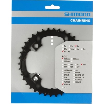 Převodník Shimano Acera M361 Fe 38z černý 3x7/8s