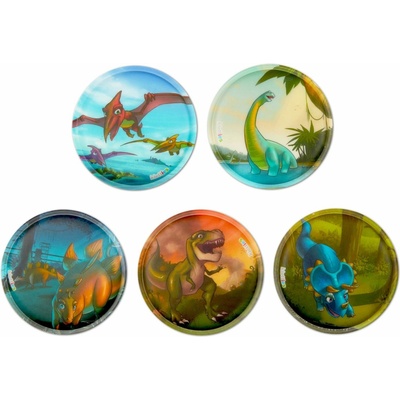 Sada ozdôb na batoh Ergobag Kletties Set - Dinosaur Park uni
