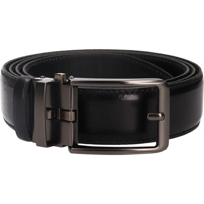 Pánský kožený opasek s automatickou sponou Belt Toro Greg černá