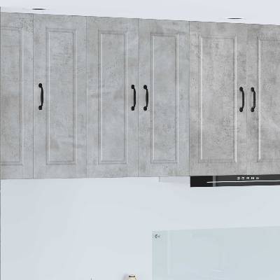 vidaXL Стенен шкаф PORTO Циментено сиво 60 x 31 x 80 см (885398)