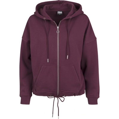 Urban Classics Ladies Kimono Zip Hoody cherry