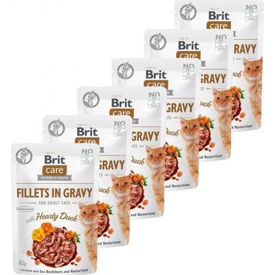 Brit Care Cat Fillets in Gravy Hearty Duck 6 x 85 g