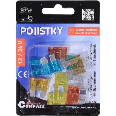 Pojistky nožové 10 ks