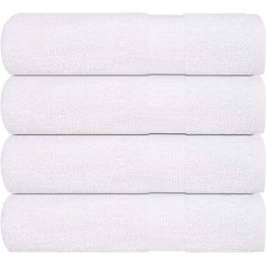 vidaXL Кърпи за ръце FROGN 4 бр. Бели 50x100 см 360 г/м2 (136650)