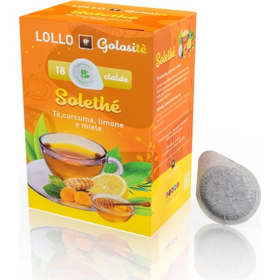 Lollo Caffé Разтворима напитка Чай Solethe Куркума Лимон и мед ESE капсули Lollo Caffe 18 бр