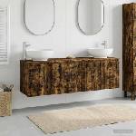 vidaXL Комплект шкафове за баня 3 бр. Опушен дъб 49, 5 x 44, 5 x 65 см (3405692)