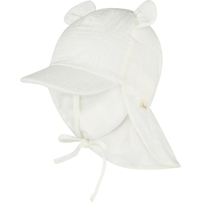 Sterntaler Детска шапка с козирка Sterntaler Kid's Peaked Cap with Neck Protection and Ears Cap - Ecru - размер 49 cm (904-5891-0113)