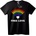 NOONEBRAND Тениска Свободна любов дъга - 2XL, Black