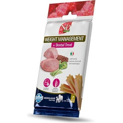 FARMINA N&D Quinoa Dental Treat Weight Management Medium Maxi 100 g 7 ks Dentálna maškrta pre stredné a veľké plemená psov