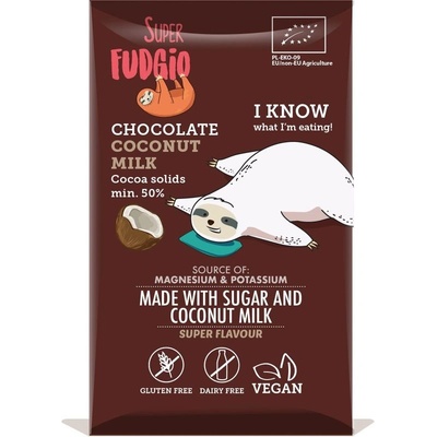 Super Fudgio s kokosovým mlékem, bio, vegan 80 g