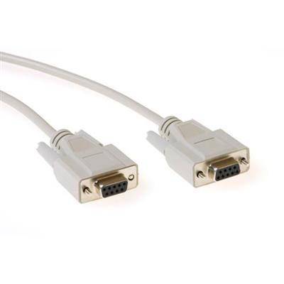 Кабел ACT AK2316, RS232 женско - RS232 женско, 3 м, 9 pin, Бял, Булк (AK2316)