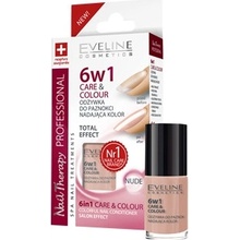 Eveline Cosmetics SOS Nail Therapy vyživující barevný lak na nehty 6v1 NUDE 5 ml