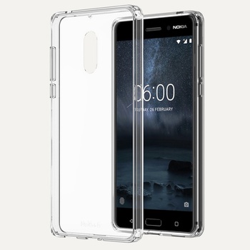 Nokia Хибриден кейс Nokia 6 CC-703, хибриден протектор, Термополиуретанов, прозрачен (NOKIA 6 HYBR CRIST CASE CC-703)