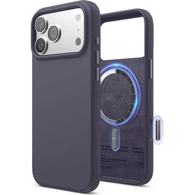 elago Силиконов (TPU) калъф с MagSafe за iPhone 17 Pro Max - Elago Magnetic Soft Silicone Case (тъмнолилав) (ES17MSSC69PRO-DPU)