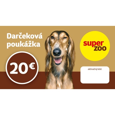 Elektronická dárčeková poukážka Super zoo 20 Eur