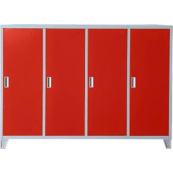 Carmen Метален шкаф Carmen CR-1605-4 JZ - Сив / червен (3580180_3)