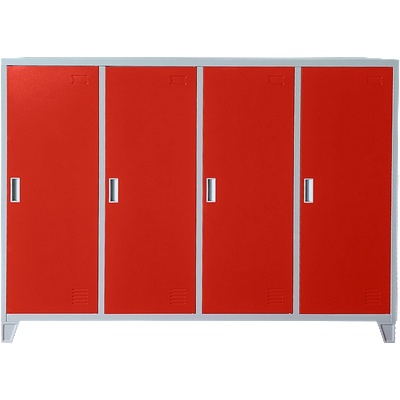 Carmen Метален шкаф Carmen CR-1605-4 JZ - Сив / червен (3580180_3)