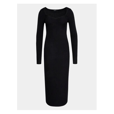 Gina Tricot Плетена рокля 20522 Черен Slim Fit (20522)