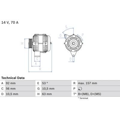 Alternátor BOSCH 0 986 039 760
