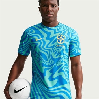 Nike Тениска Nike Men's Brazil Short Sleeve T-Shirt - Yellow/Blue
