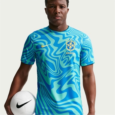 Nike Тениска Nike Men's Brazil Short Sleeve T-Shirt - Yellow/Blue