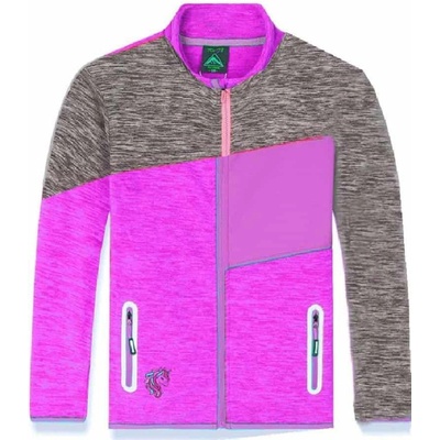 Kugo dívčí mikina na zip fleece fialková