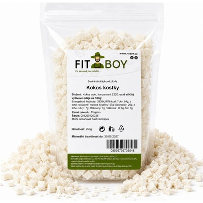 FITBOY Kokos kostky 250 g