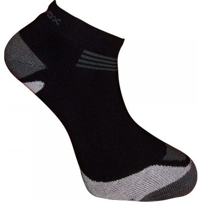 Bambox BX-STR nízké bambusové ponožky Černá / Sv. šedá