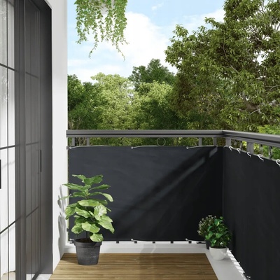 Balkónová zástena z oxfordskej látky 90 × 600 cm antracitová