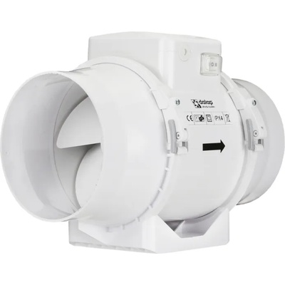 Dalap Пластмасов аксиален тръбен вентилатор с превключвател на скоростта Ø 150 мм (3002)