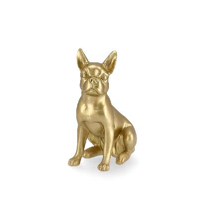 ДЕКО ФИГУРА puppy boston terrier ЗЛАТО (0183101)