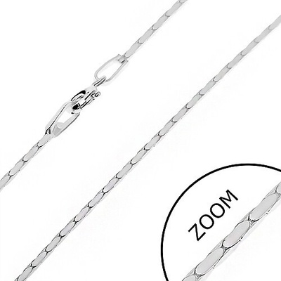 Šperky eshop Stříbrný řetízek hranatý pás oválů AB24.15
