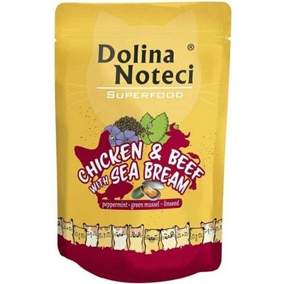 Dolina Noteci Superfood Cat Chicken & Beef with Sea Bream 85 g
