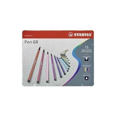 Stabilo Pen 68 15 ks súprava v plechovej škatuľke
