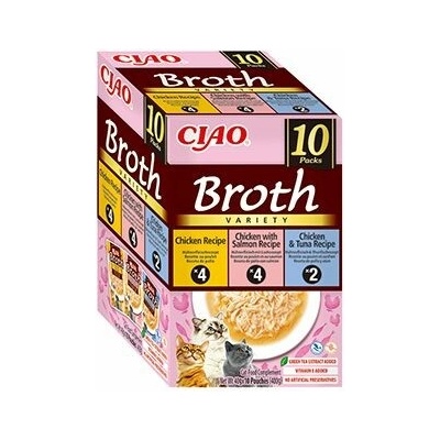 Churu Cat BOX Broth Chicken & Chicken Salmon & Chicken Tuna 10 x 40 g