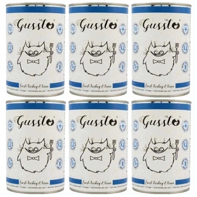 Gussto Cat Fresh Turkey & Tuna 6 x 400 g